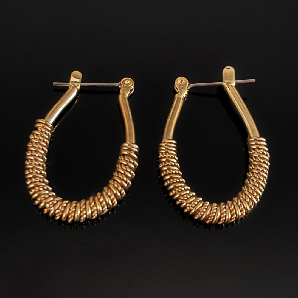 ✨Stunning Vintage Italy Loop Gold-tone Earrings